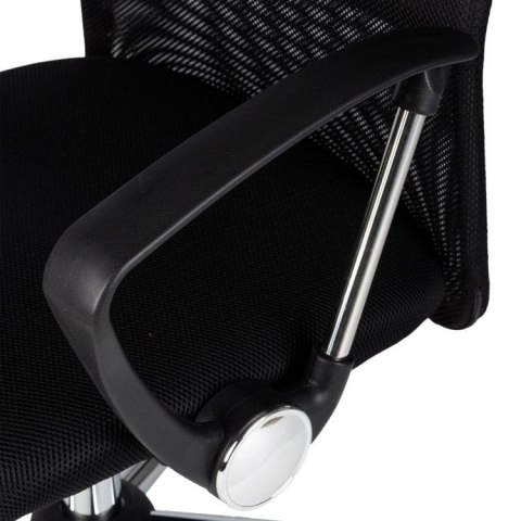 FOTEL BIUROWY OBROTOWY WENTYLOWANY / CZARNY / MESH