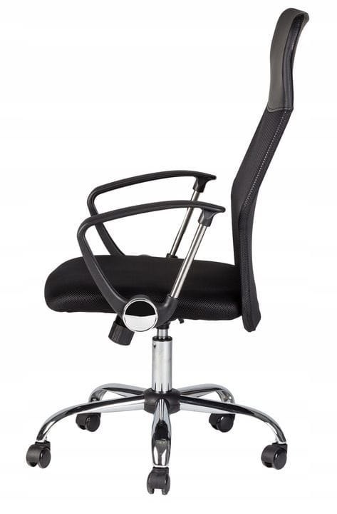 FOTEL BIUROWY OBROTOWY WENTYLOWANY / CZARNY / MESH