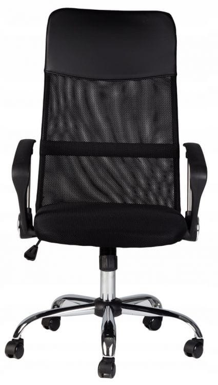 FOTEL BIUROWY OBROTOWY WENTYLOWANY / CZARNY / MESH