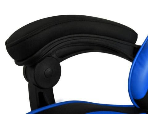 FOTEL BIUROWY OBROTOWY GAMINGOWY / CZARNO - NIEBIESKI / MALATEC