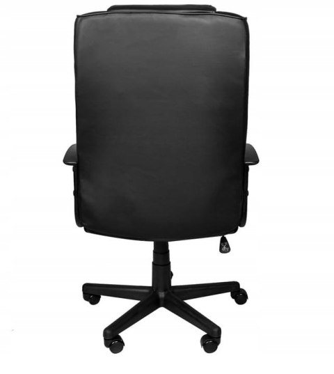 FOTEL BIUROWY SKÓRA EKO MALATEC / CZARNY
