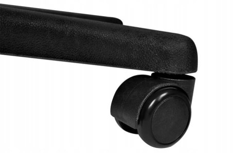 FOTEL BIUROWY SKÓRA EKO MALATEC / CZARNY