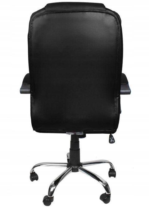 FOTEL BIUROWY SKÓRA EKO - CZARNY MALATEC