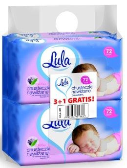 LULA CHUSTECZKI NAWILŻANE Z ALANTOINĄ 72SZT 3SZT + 1SZT GRATIS