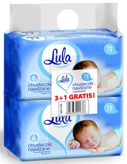 LULA CHUSTECZKI NAWILŻANE Z PANTENOLEM 72SZT 3SZT + 1SZT GRATIS