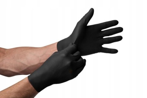 RĘKAWICE NITRYLOWE 50 SZT. GOGRIP BLACK (L 8-9) RĘKAWICE NITRYLOWE 50 SZT. GOGRIP BLACK (L 8-9)