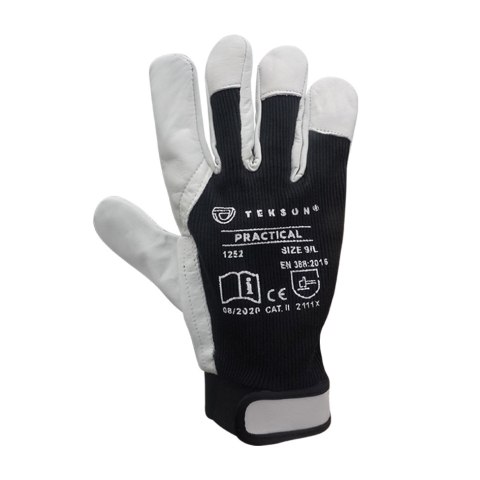 RĘKAWICE OCHRONNE TEKSON PRACTICAL 1252 SKÓRA KOZIA Z RZEPEM (11 - XXL) RĘKAWICE OCHRONNE TEKSON PRACTICAL 1252 SKÓRA KOZIA Z RZEPEM (11 - XXL)