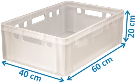 SKRZYNKA E2 - 600x400x200MM BIAŁA