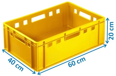 SKRZYNKA E2 - 600x400x200MM ŻÓŁTA