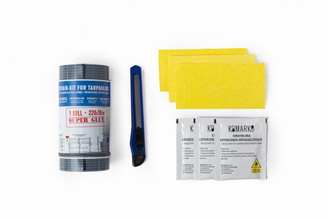 ZESTAW NAPRAWCZY DO ŁATANIA PLANDEK 220x10CM CZARNY