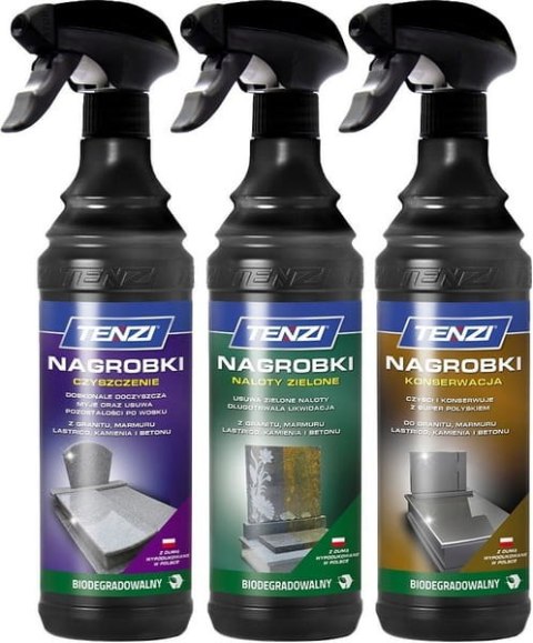 ZESTAW TENZI DO CZYSZCZENIA I KONSERWACJI NAGROBKÓW 3x600ML ZESTAW TENZI DO CZYSZCZENIA I KONSERWACJI NAGROBKÓW 3x600ML