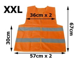 KAMIZELKA ODBLASKOWA POMARAńCZOWA (2XL)