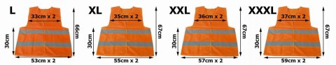 KAMIZELKA ODBLASKOWA POMARAńCZOWA (2XL)