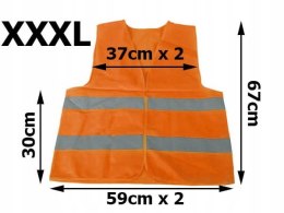 KAMIZELKA ODBLASKOWA POMARAńCZOWA (3XL)