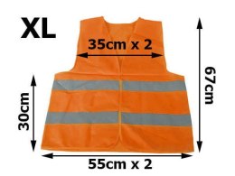 KAMIZELKA ODBLASKOWA POMARAńCZOWA (XL)