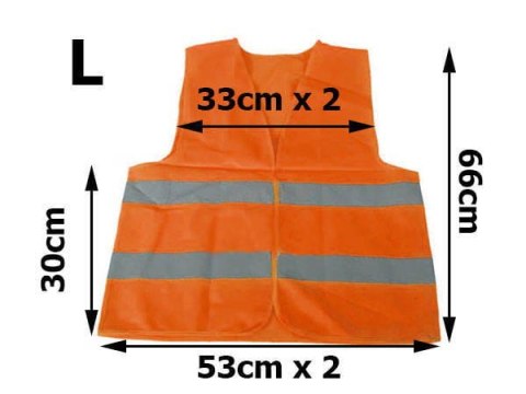 KAMIZELKA ODBLASKOWA POMARAńCZOWA (XL)
