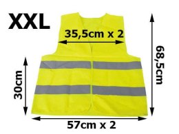 KAMIZELKA ODBLASKOWA ŻÓŁTA (2XL)