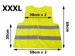 KAMIZELKA ODBLASKOWA ŻÓŁTA (3XL)