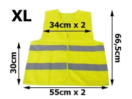 KAMIZELKA ODBLASKOWA ŻÓŁTA (XL)