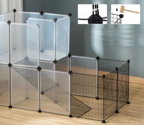 KOJEC PIĘTROWY DLA MAŁYCH ZWIERZĄT 140 CM x 70 CM x 90 CM PAKO D51-259