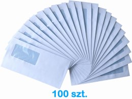 KOPERTA DL BIAŁA SK SAMOKLEJĄCA 110x220 MM - OKIENKO 90x45 MM - 100 SZT.