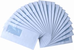 KOPERTA DL BIAŁA SK SAMOKLEJĄCA 110x220 MM - OKIENKO 90x45 MM - 50 SZT.