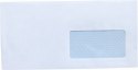 KOPERTA DL BIAŁA SK SAMOKLEJĄCA 110x220 MM - OKIENKO 90x45 MM - 500 SZT.