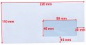 KOPERTA DL BIAŁA SK SAMOKLEJĄCA 110x220 MM - OKIENKO 90x45 MM - 500 SZT.