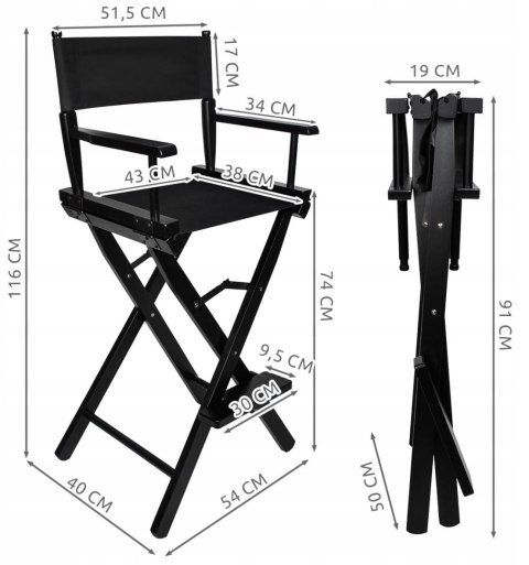 KRZESŁO DO MAKIJAŻU DREWNIANE