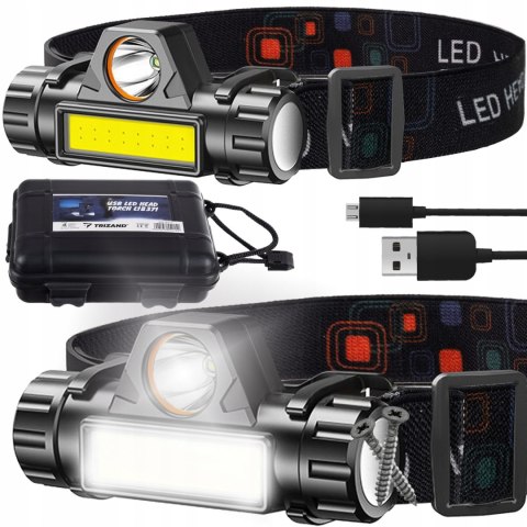 LATARKA CZOŁOWA LED USB L18371