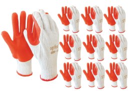 RĘKAWICE BRUKARSKIE / BIAŁO-POMARAńCZOWE / ROZMIAR: 10 - XL / OX-ORANGINA - 10 PAR