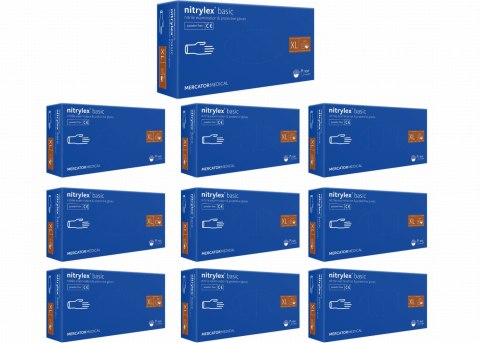 RĘKAWICE NITRYLOWE 100 SZT. NITRYLEx BASIC DARK BLUE - 10 KPL. (M 7-8) RĘKAWICE NITRYLOWE 100 SZT. NITRYLEx BASIC DARK BLUE - 10 KPL. (M 7-8)