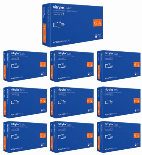 RĘKAWICE NITRYLOWE 100 SZT. NITRYLEx BASIC DARK BLUE - 10 KPL. (XS 5-6) RĘKAWICE NITRYLOWE 100 SZT. NITRYLEx BASIC DARK BLUE - 10 KPL. (XS 5-6)