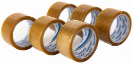 TAŚMA PAKOWA SMART TRANSPARENT KAUCZUK NATURALNY (SOLVENT) 48/50Y - 6 SZT.