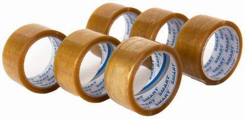 TAŚMA PAKOWA SMART TRANSPARENT KAUCZUK NATURALNY (SOLVENT) 48/50Y - 6 SZT. TAŚMA PAKOWA SMART TRANSPARENT KAUCZUK NATURALNY (SOLVENT) 48/50Y - 6 SZT.