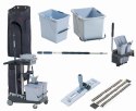 ZESTAW WÓZEK VOLEO PRO STANDARD (WIADRO 15L+20L + WOREK + PRASA + KIJ + UCHWYT + MOP)