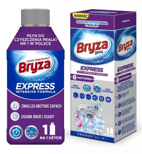 BRYZA EXPRESS PŁYN DO CZYSZCZENIA PRALKI 250ML BRYZA EXPRESS PŁYN DO CZYSZCZENIA PRALKI 250ML