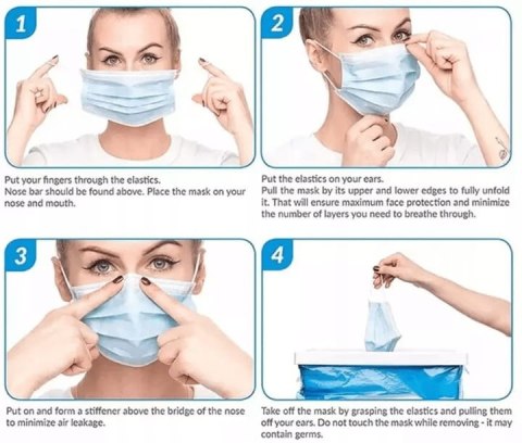 MASECZKA HIGIENICZNA TRÓJWARSTWOWA NIEBIESKA