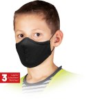 MASECZKA WIELOKROTNEGO UŻYTKU DLA DZIECI / CZARNA / MAS-SAFER-KIDS B - 10 SZT.