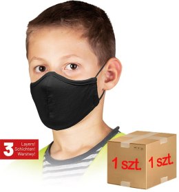 MASECZKA WIELOKROTNEGO UŻYTKU DLA DZIECI / CZARNA / MAS-SAFER-KIDS B