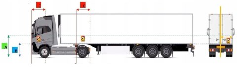 NAKLEJKA MARTWE POLE ANGLES MORTS - FOLIA STANDARD - 5 SZT.