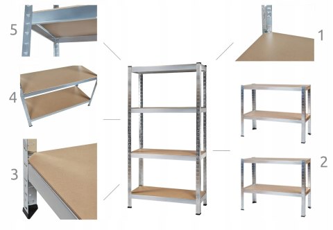 REGAŁ MAGAZYNOWY 150x75x30 CM - 4 PÓŁKI