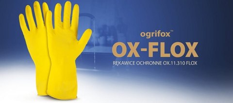 RĘKAWICE OCHRONNE GUMOWE FLOKOWANE / ŻÓŁTE / OX-FLOX - 240 PAR (8 - M) RĘKAWICE OCHRONNE GUMOWE FLOKOWANE / ŻÓŁTE / OX-FLOX - 240 PAR (8 - M)
