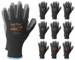 RĘKAWICE ROBOCZE / CZARNE / OX-LATEKS_BS - 10 PAR (8 - M)