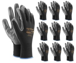 RĘKAWICE ROBOCZE / CZARNE / OX-NITRICAR_BS - 10 PAR (9 - L)