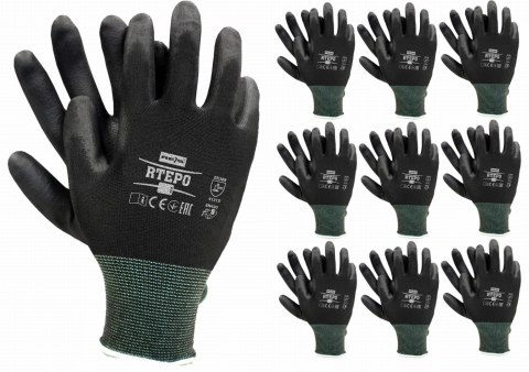 RĘKAWICE ROBOCZE / CZARNE / RTEPO_BB - 10 PAR (10 - XL) RĘKAWICE ROBOCZE / CZARNE / RTEPO_BB - 10 PAR (10 - XL)