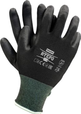 RĘKAWICE ROBOCZE / CZARNE / RTEPO_BB - 12 PAR (8 - M)
