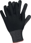 RĘKAWICE ROBOCZE / CZARNE / ROZMIAR: 9 - L / OX-DOTUA_BW - 10 PAR
