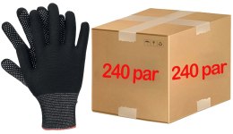 RĘKAWICE ROBOCZE / CZARNE / ROZMIAR: 9 - L / OX-DOTUA_BW - 240 PAR