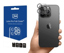 SZKŁO HARTOWANE 3MK LENS PRO FULL COvER APPLE IPHONE 15 PRO/15 PRO MAx